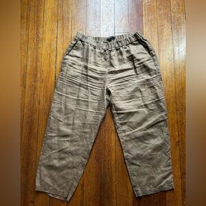 Quince Brown 100% linen women’s pants